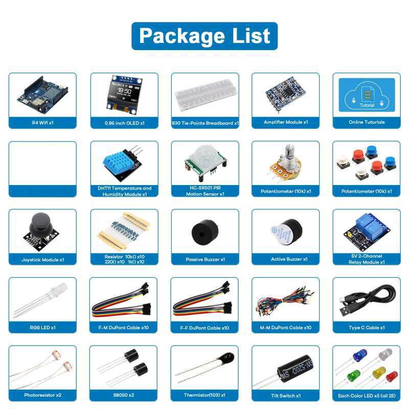 UNO R4 WiFi-kompatibles Entwic – Diy Electronics Learning Kit Bewertung und Preis